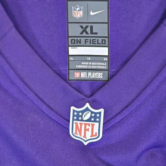 NIKE On Field MN Vikings Teddy Bridgewater #5 NFL Players Jersey Purple Size XL - Picture 2 of 11